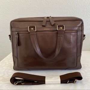 Burberry brown leather briefcase